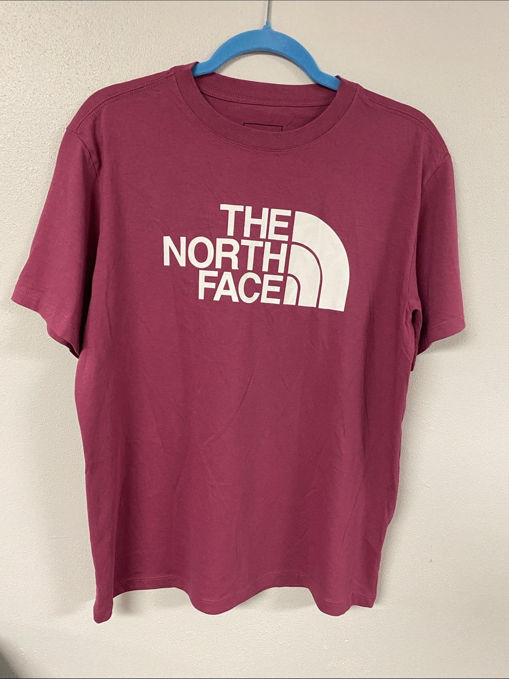 The North Face Berry Maroon Logo Tee. NWT